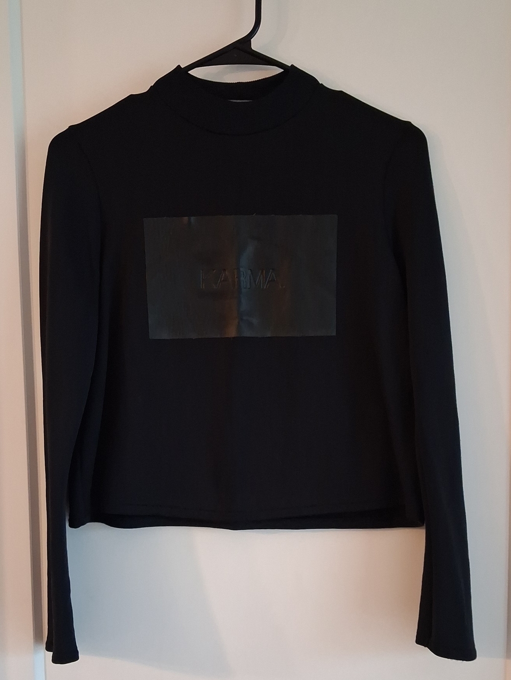 Karma Black Long-Sleeve Logo Tee